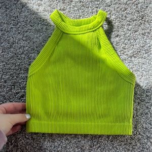 Aerie green woman's high neck crop top